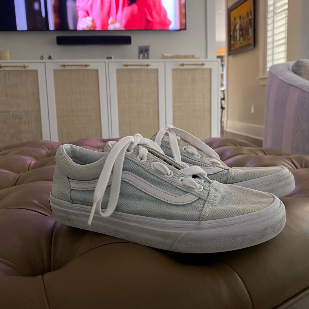 Washed Denim Vans